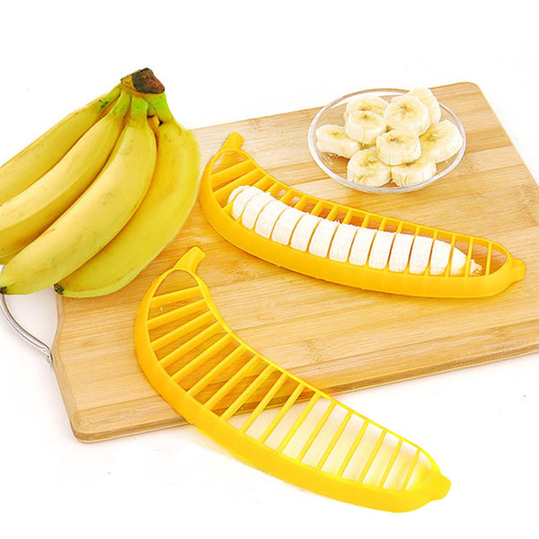 1pc creative Plastic Banana Slicer Cutter Fruit Vegetable Tool Salad Maker Cooking Tools practica Slicer Cutterl Kitchen Gadgets