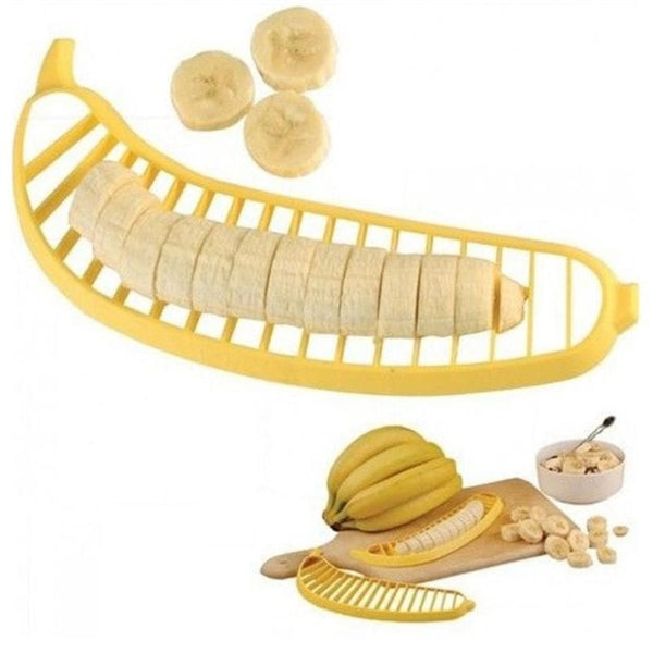1pc creative Plastic Banana Slicer Cutter Fruit Vegetable Tool Salad Maker Cooking Tools practica Slicer Cutterl Kitchen Gadgets