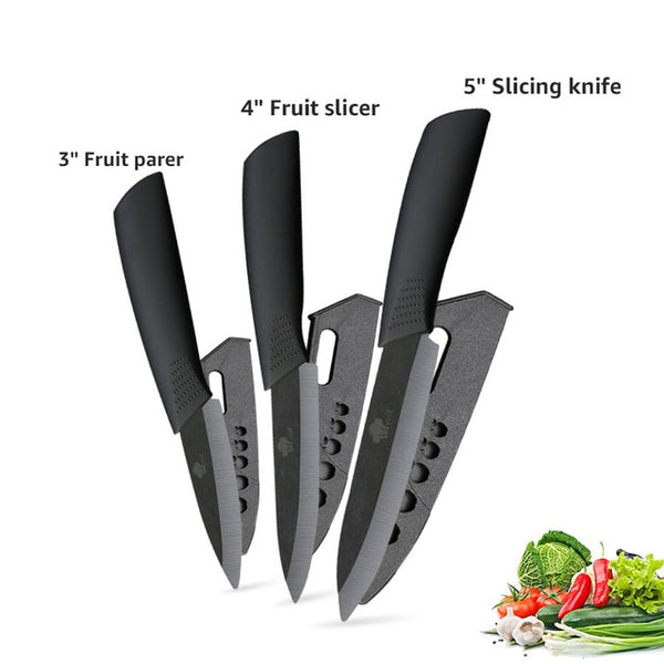 Ceramic knife 3 /4 /5 /6 Inch Ceramic Knife Black Blade Ergonomic Handle Kitchen Fruit Paring Gift Knife Japanese Sashimi