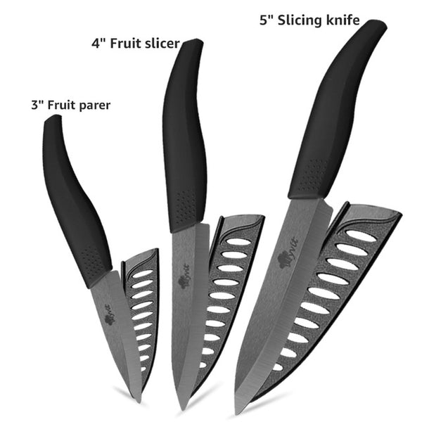 Ceramic knife 3 /4 /5 /6 Inch Ceramic Knife Black Blade Ergonomic Handle Kitchen Fruit Paring Gift Knife Japanese Sashimi