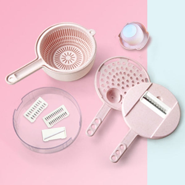 Vegetable Cutter 6 Dicing Blades Mandoline Slicer Fruit Peeler Potato Cheese Grater Chopper Kitchen Accessories Vegetable Slicer