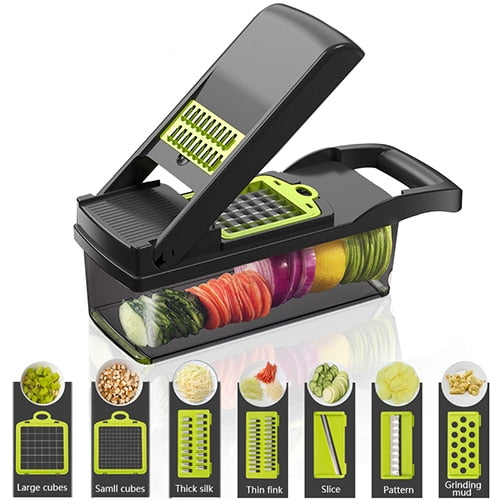 Konco Multi-functional Vegetable Fruits Tool Potato Masher ricer Vegetable Mandoline slicer Peeler Cutter Carrot Shredder Grater