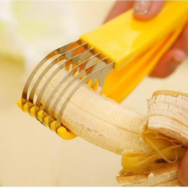 Stainless Steel Potato Slicer Tomato Cutter Tool Shreadders Lemon Cutting Holder Banana Cutter Cooking Tools Kitchen Accessories