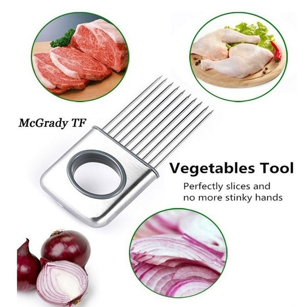 Stainless Steel Potato Slicer Tomato Cutter Tool Shreadders Lemon Cutting Holder Banana Cutter Cooking Tools Kitchen Accessories