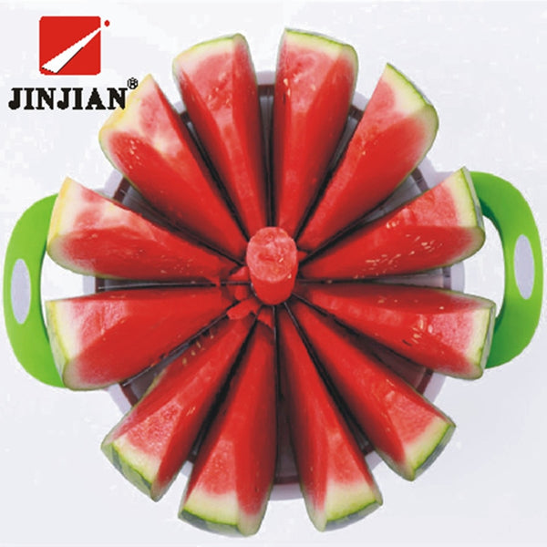 JINJIAN Kitchen Practical Tools Creative Watermelon Slicer Melon Cutter Knife 410 Stainless Steel Fruit Cutting Slicer